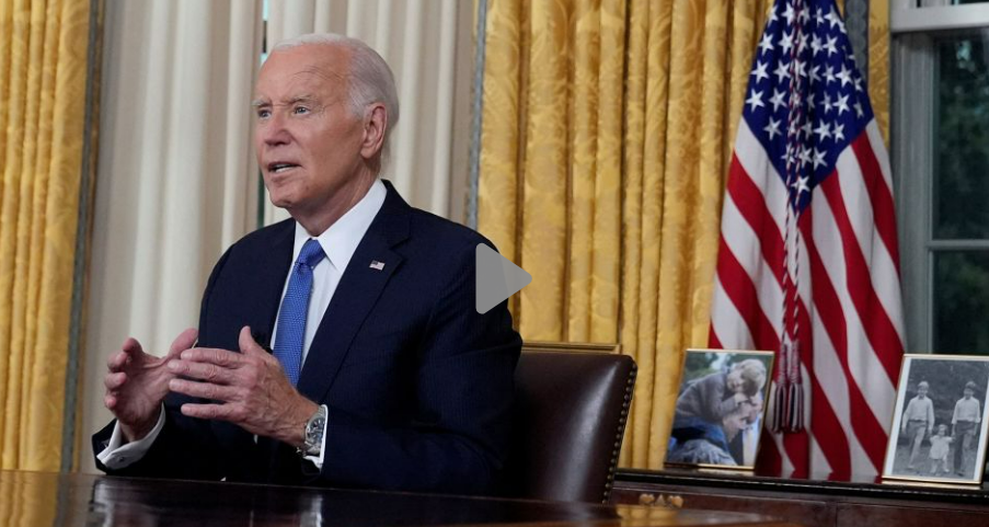 Pidato Biden di Ruang Oval kini menyerahkan perdebatan mengenai demokrasi kepada Harris